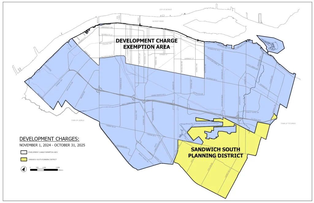 Windsor Development Charges Exemption Map