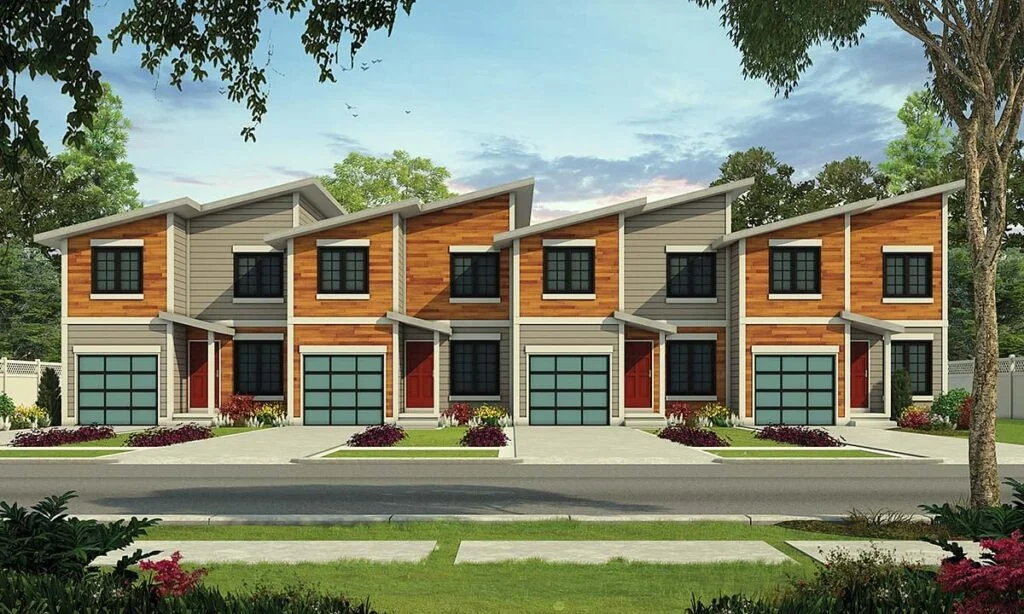 Example of a fourplex building
